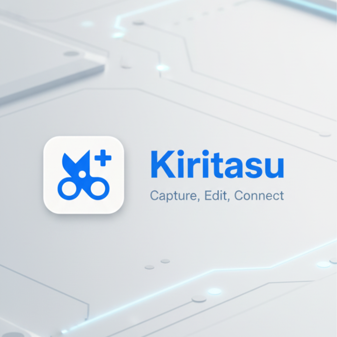 Kiritasuのハサミのアイコンとロゴ